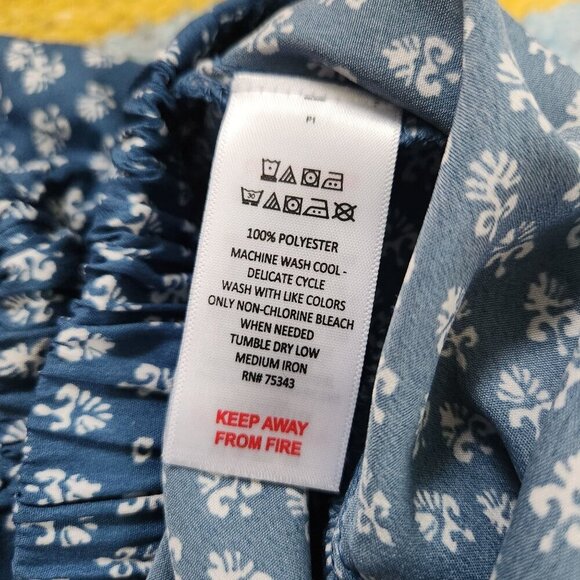 HAUTE HIPPIE STYLE Patchwork Notched Cropped Short Pajama Set Medium - Picture 7 of 8